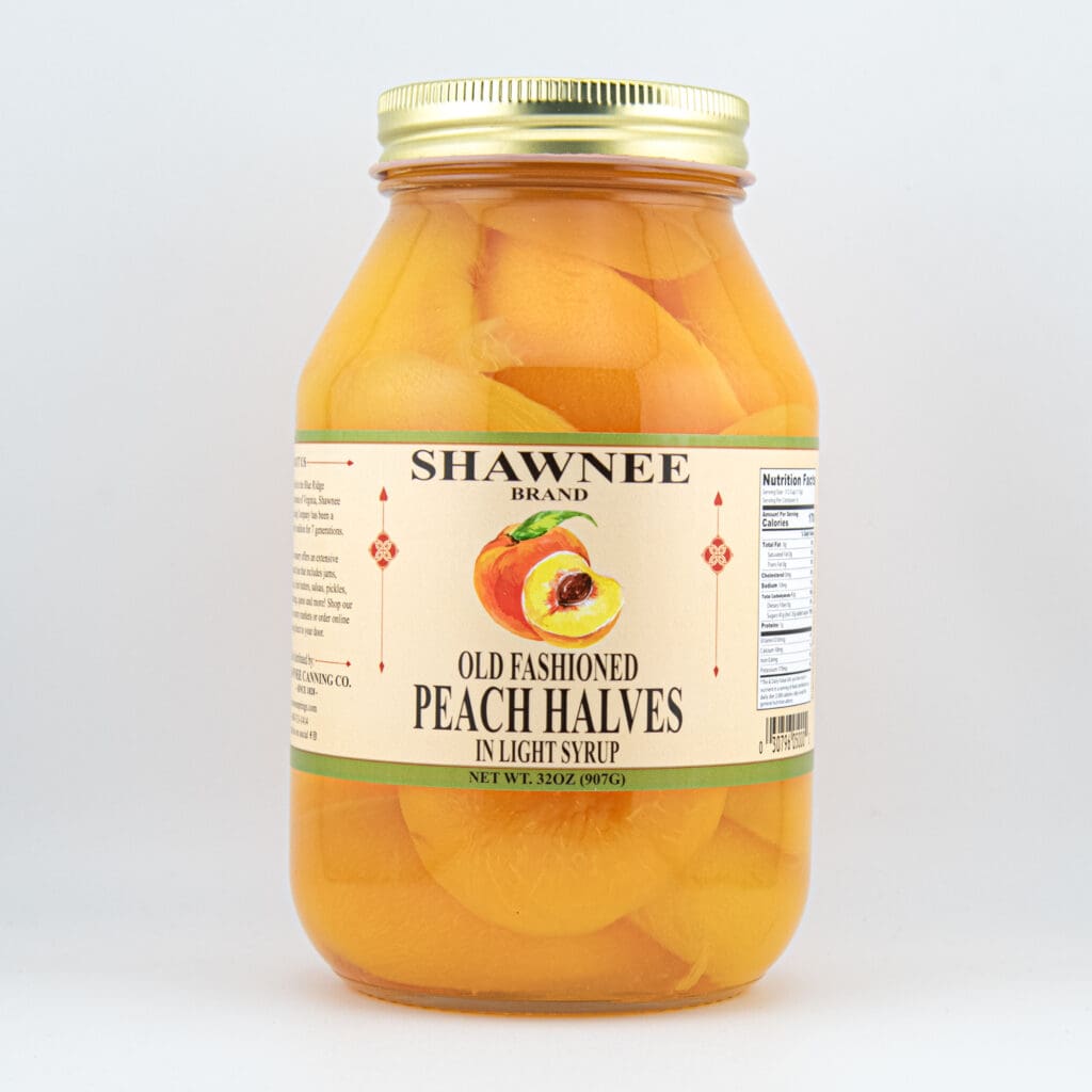 Peach☆ Old Fashioned Peach Halves - Quart - Shawnee Canning Company