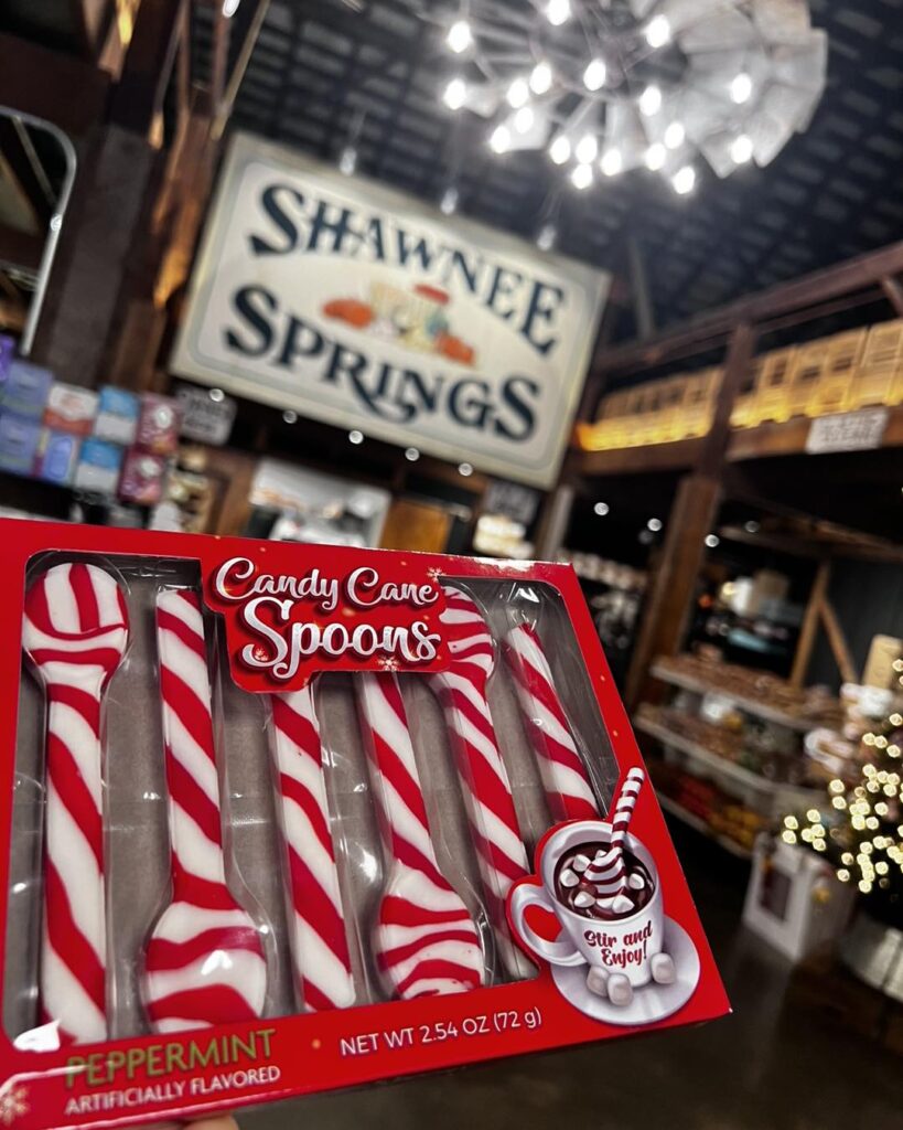 candy cane spoons at Shawnee springs Virginia holiday treats