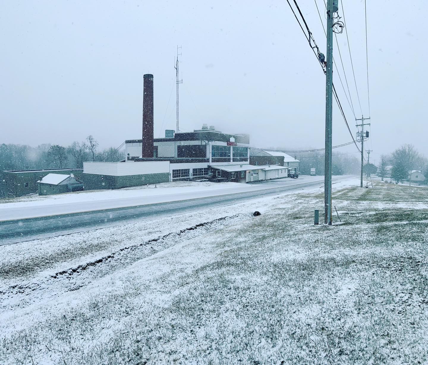 Snow covered cannery